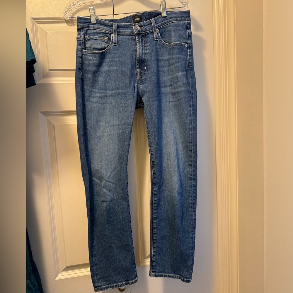 Edwin Bree High Waist Ankle Straight Leg Jeans